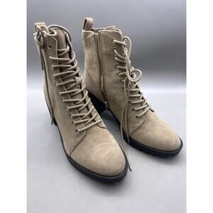 Dolce Vita Nigel Lace Up Bootie Taupe Suede Size 11 NWOB Lug Sole